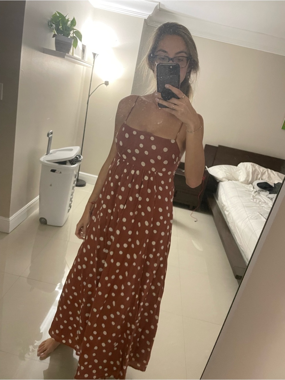 Abercrombie & Fitch Brown Polka Dot Maxi Sundress - Picture 2 of 3